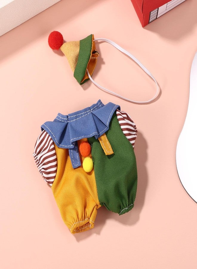 Sinbana Clothes for 17cm/6.7in Doll, Kawaii Outfit Clown Suit Overall with Hat Fashion Doll Clothing Costume Accessories for Collectors or Display - Image 4